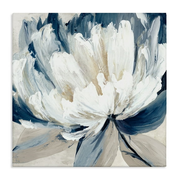 Stupell Industries Abstract Curving Petals Abstract Painting Wrapped Canvas Canvas Art Print Wall Art, 17 x 17