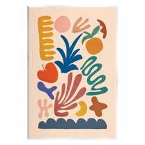 Stupell Industries Abstract Cutout Fruit Plant Shapes Geometric Botanicals Graphic Art Unframed Art Print Wall Art, Design by JJ Design House LLC
