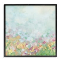 Stupell Industries Abstract Daisy Field Abstract Painting Black Framed Art Print Wall Art, 12 x 12