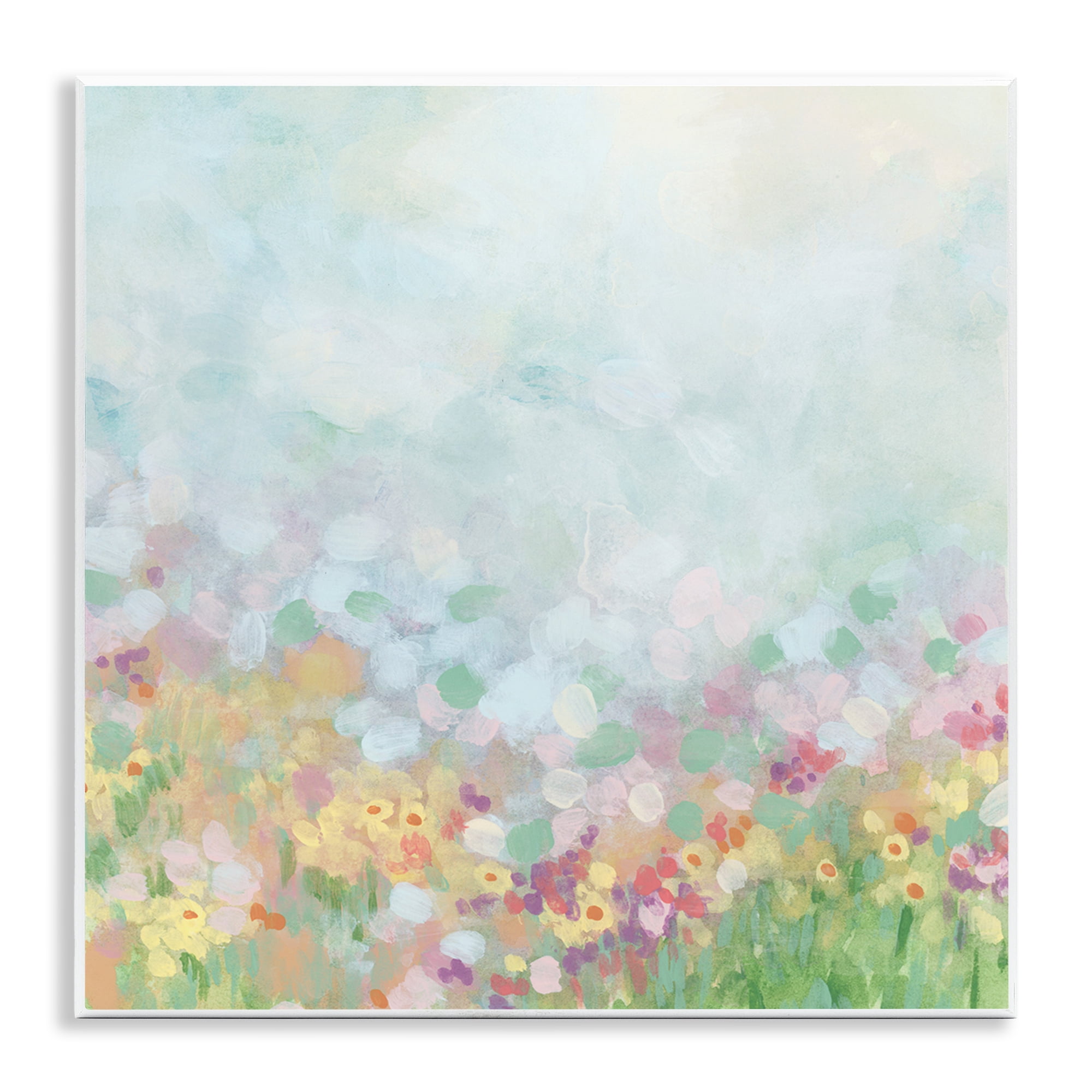 Stupell Industries Abstract Daisy Field Abstract Painting Unframed Art Print Wall Art, 12 x 12