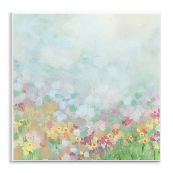 Stupell Industries Abstract Daisy Field Abstract Painting Unframed Art Print Wall Art, 12 x 12