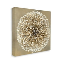 Stupell Industries Abstract Dandelion Flower Full Bloom Brown White Canvas Wall Art Design by Liz Jardine, 30" x 30"