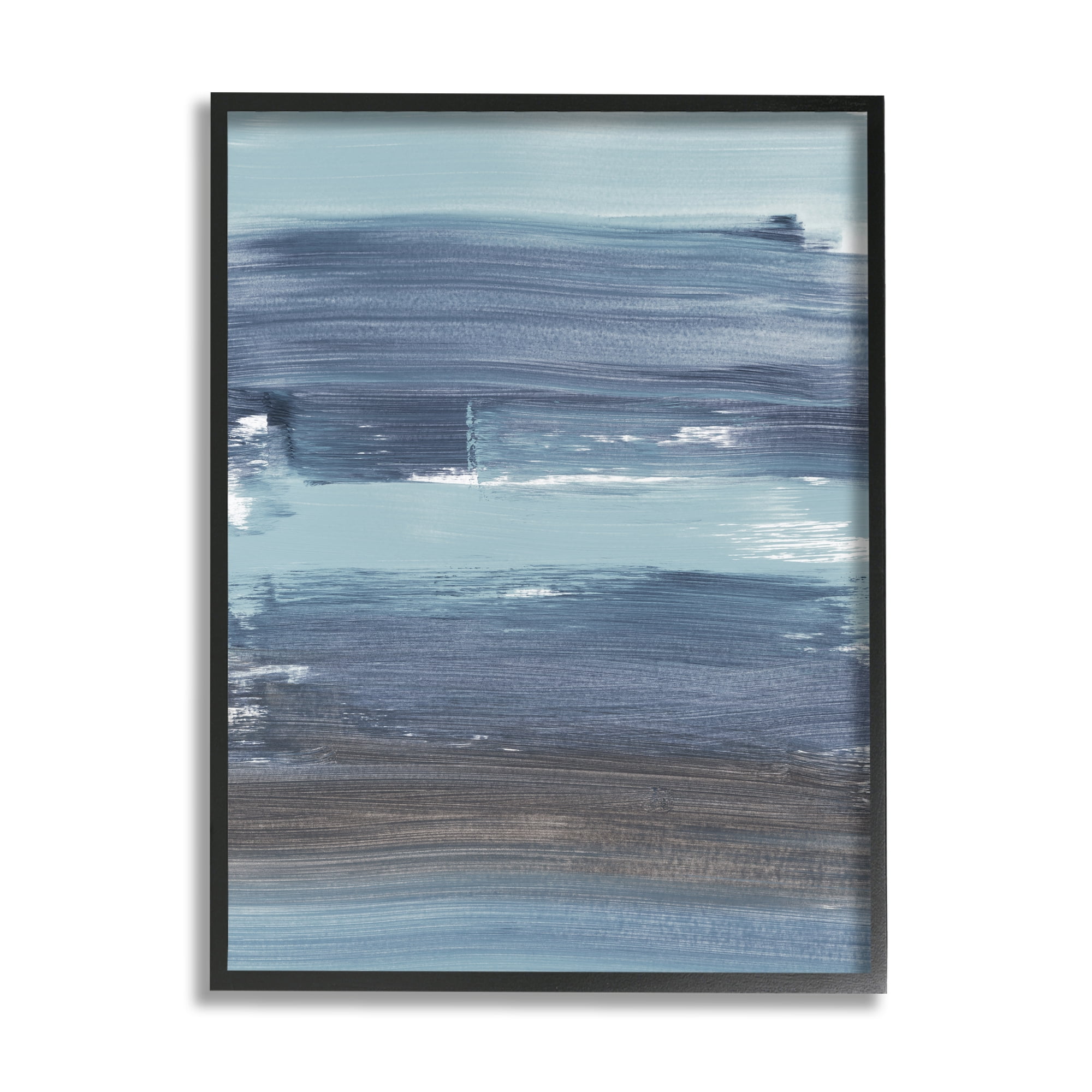 Stupell Industries Abstract Dark Blue Ocean Waves Nautical Movements, 24 x 30, Designed by Bronwyn Baker