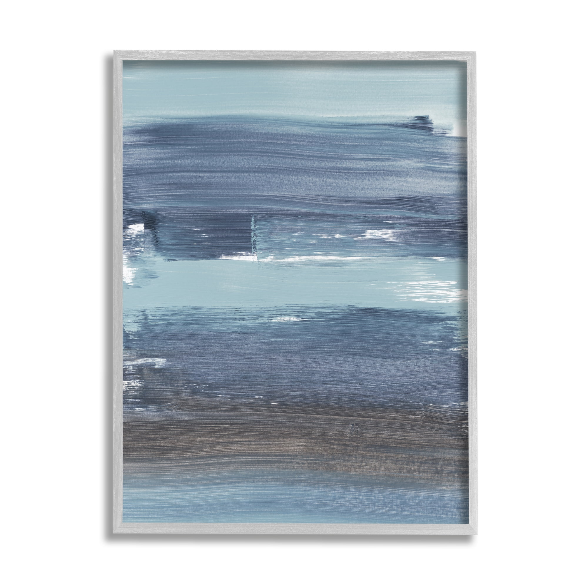 Stupell Industries Abstract Dark Blue Ocean Waves Nautical Movements, 24 x 30, Designed by Bronwyn Baker