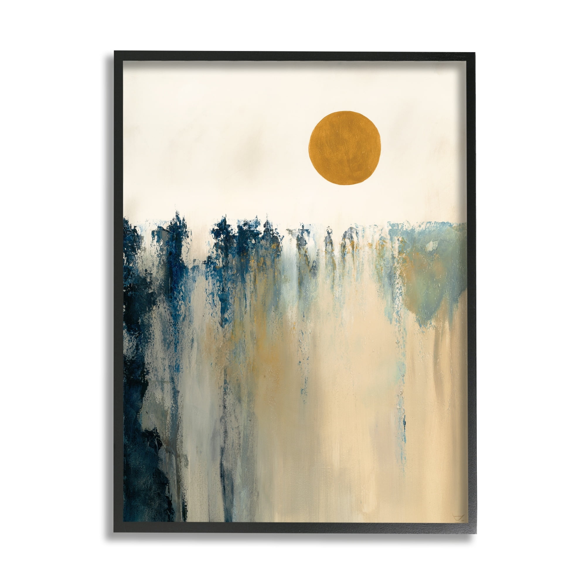Abstract Daytime Sun Landscape Canvas Print with Black Frame, 16 x 20