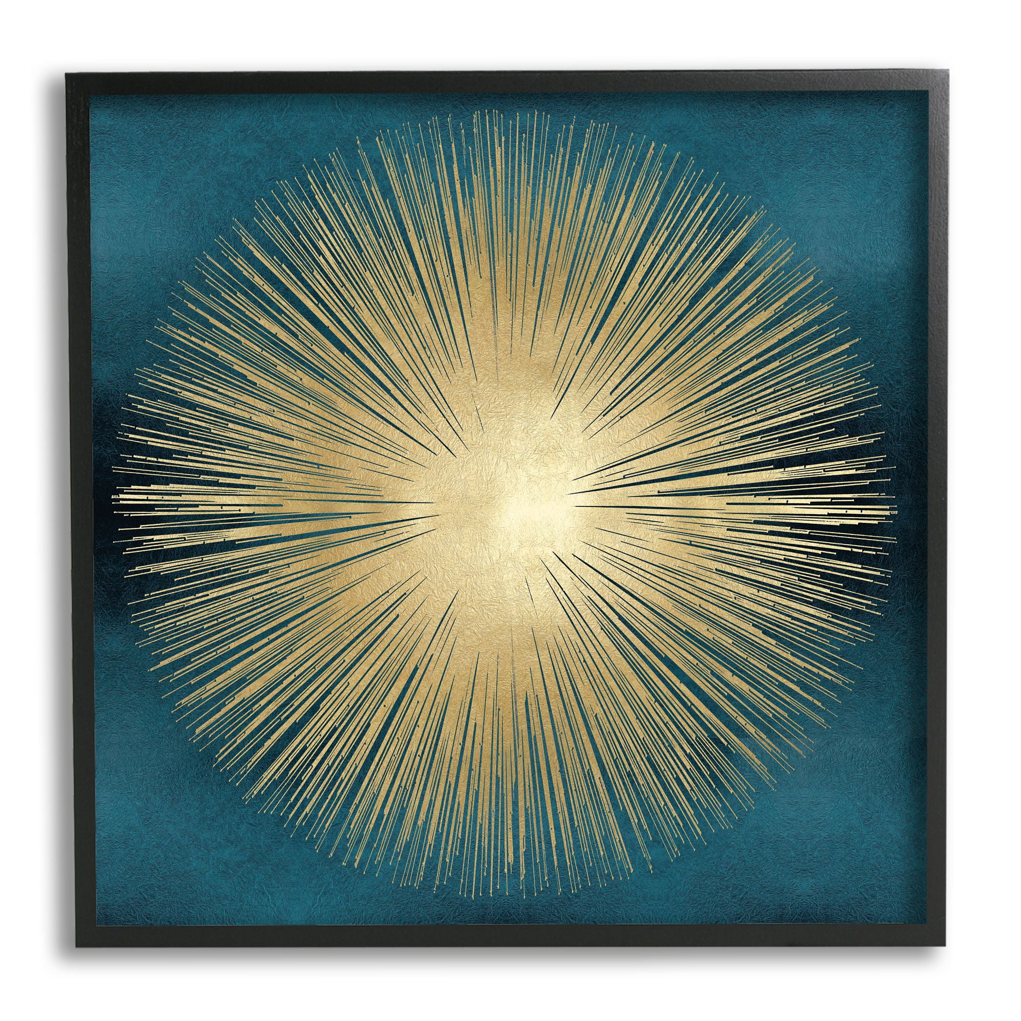Stupell Industries Abstract Deco Sunburst Shape Over Dark Blue, 24 x 24, Designed by Abby Young