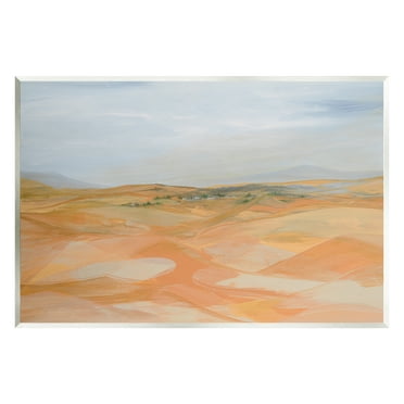 Stupell Industries Abstract Desert Dunes Nature Painting Unframed Art Print Wall Art, 15 x 10