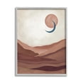 thumbnail image 1 of Stupell Industries Abstract Desert Dunes Sun Moon Overlapping Shapes Painting Gray Framed Art Print Wall Art, Design by Mollie B., 1 of 5