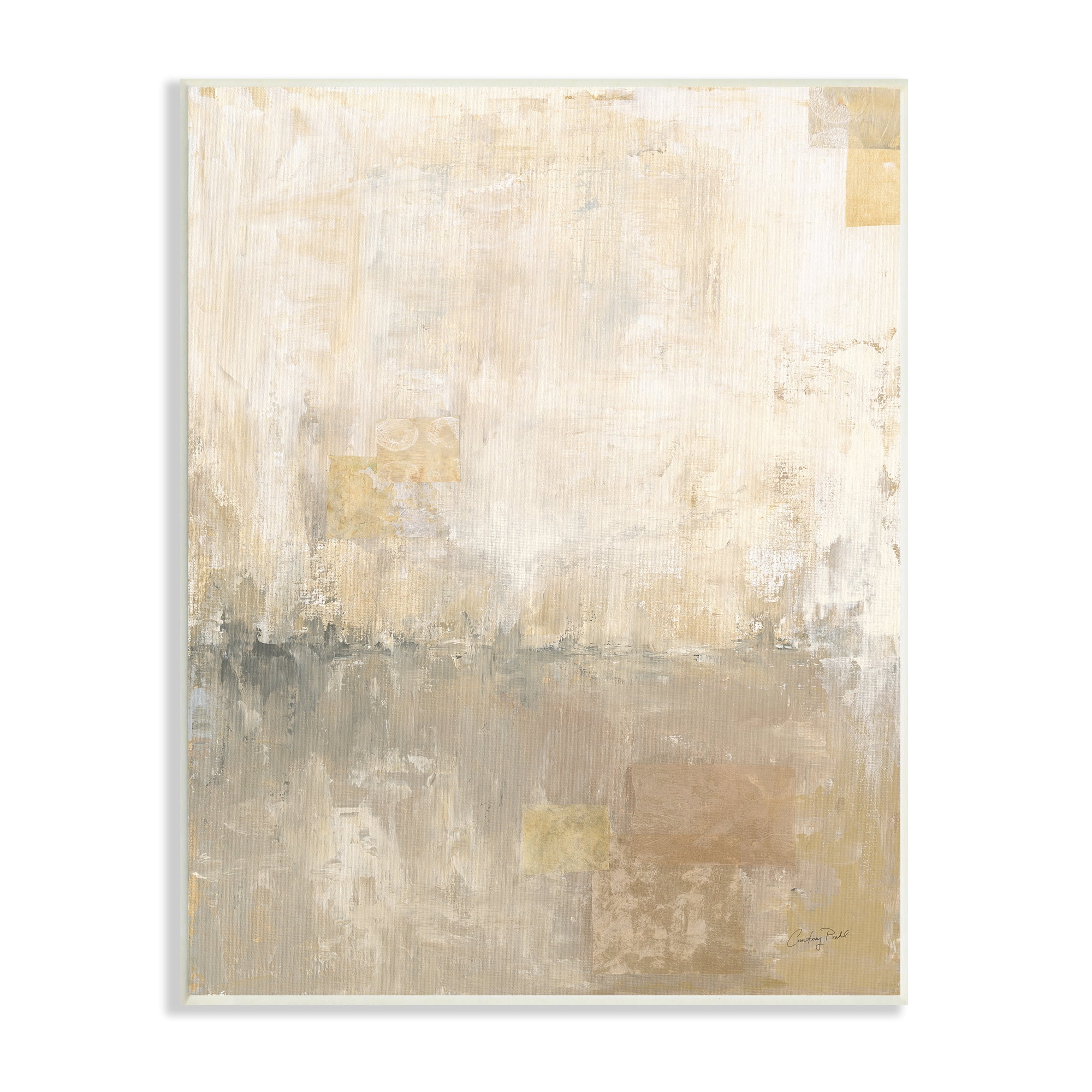Stupell Industries Abstract Desert Horizon Landscape Distressed Grey Beige Shapes, 10 x 15, Design by Courtney Prahl