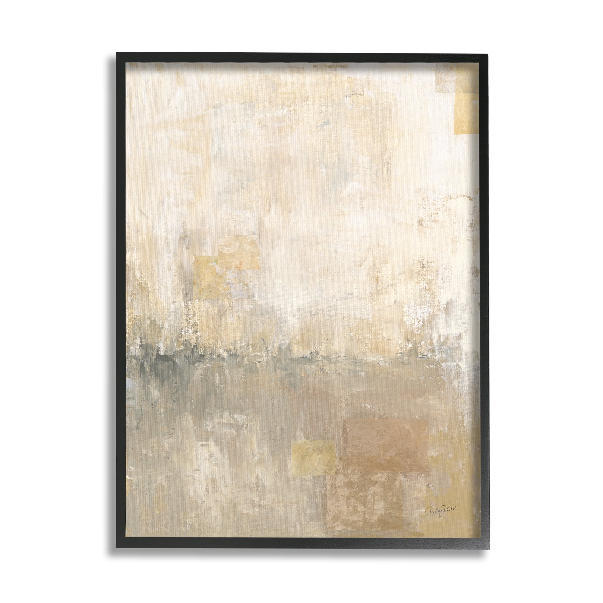 Stupell Industries Abstract Desert Horizon Landscape Distressed Grey Beige Shapes, 24 x 30, Design by Courtney Prahl
