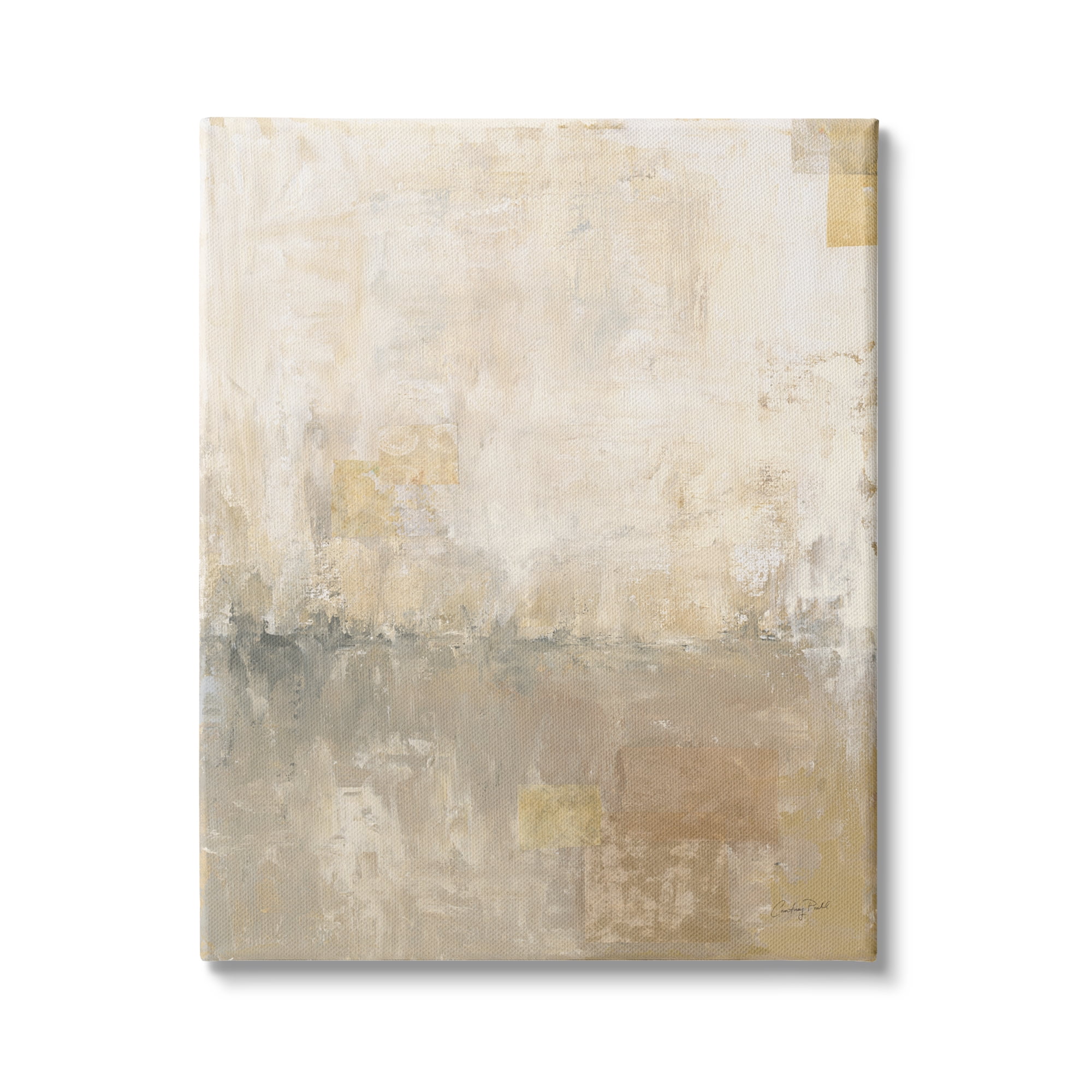 Stupell Industries Abstract Desert Horizon Landscape Distressed Grey Beige Shapes, 36 x 48, Design by Courtney Prahl