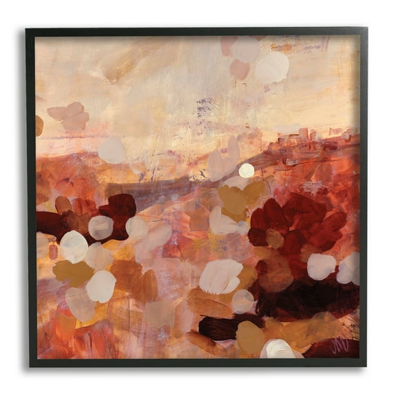 Stupell Industries Abstract Desert Landscape Abstract Painting Black Framed Art Print Wall Art, 12 x 12