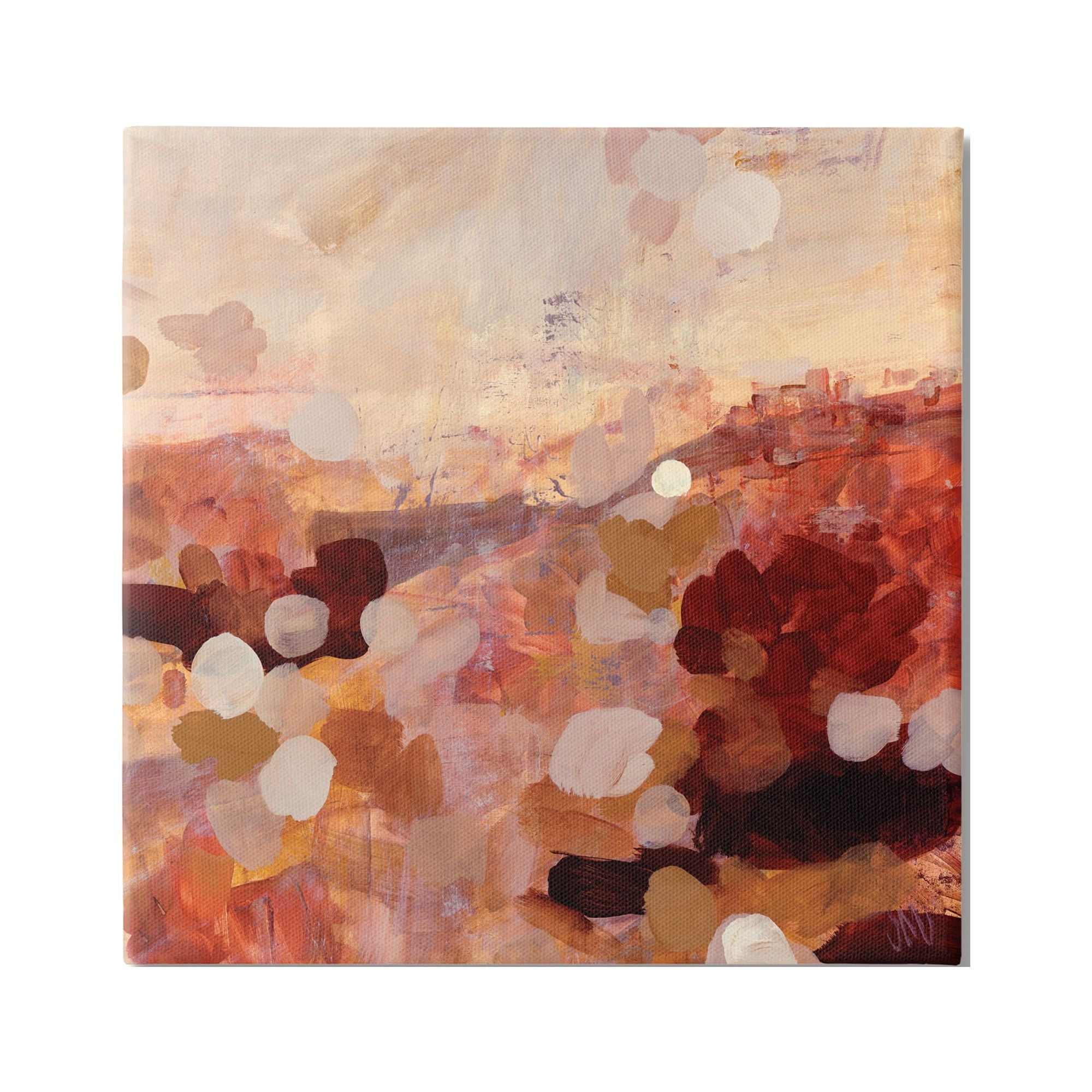 Stupell Industries Abstract Desert Landscape Abstract Painting Gallery Wrapped Canvas Print Wall Art, 17 x 17
