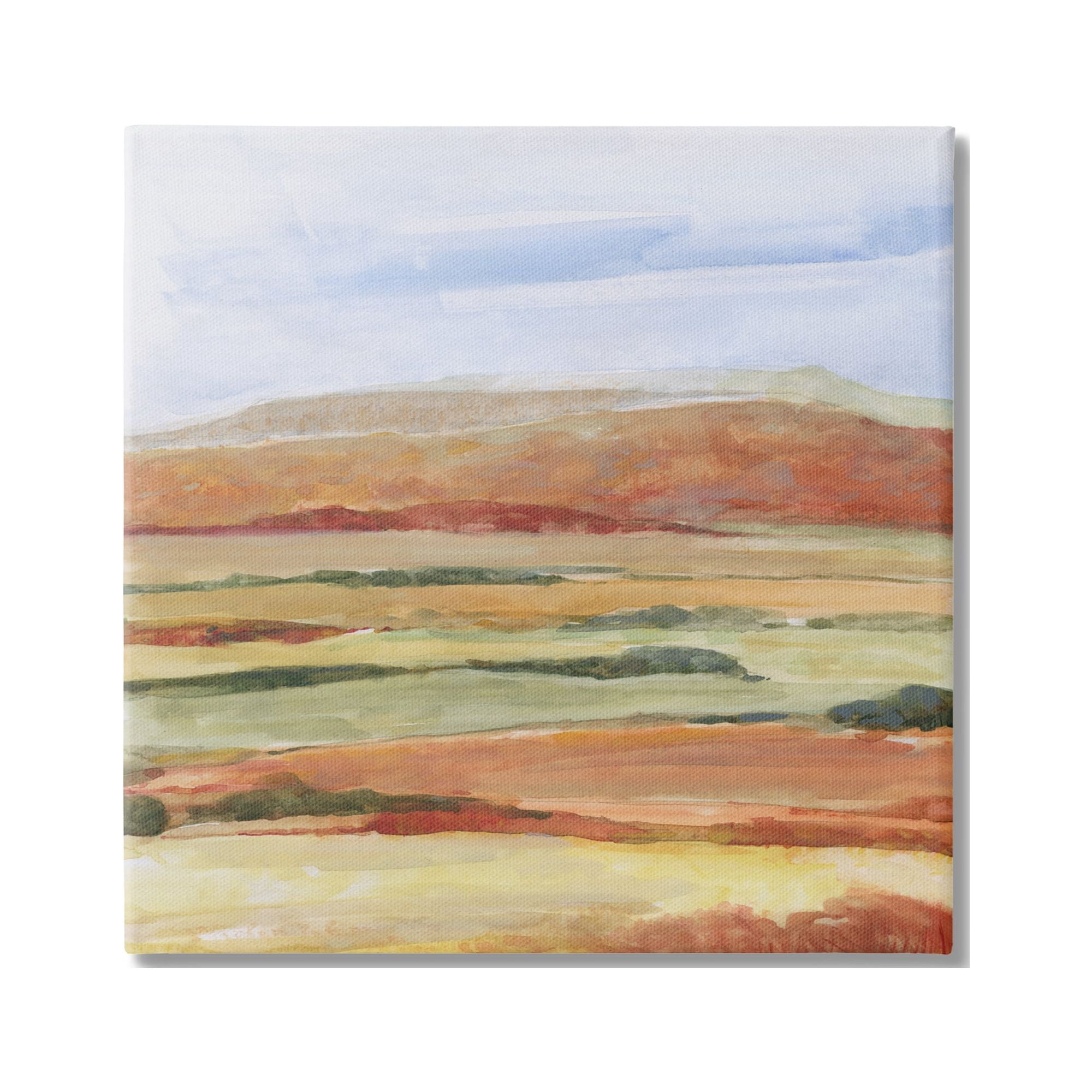 Stupell Industries Abstract Desert Landscape Abstract Painting Gallery Wrapped Canvas Print Wall Art, 36 x 36
