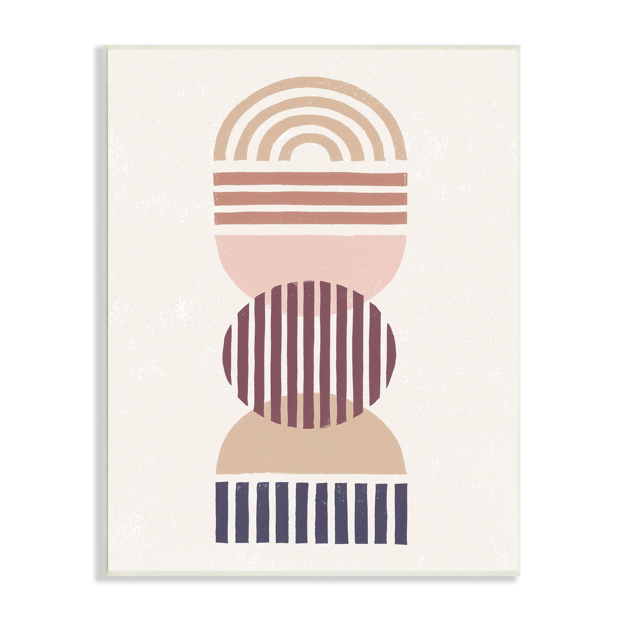 Stupell Industries Abstract Desert Striped Pattern Shapes Stacked Boho Terracotta, 10 x 15, Design by Moira Hershey