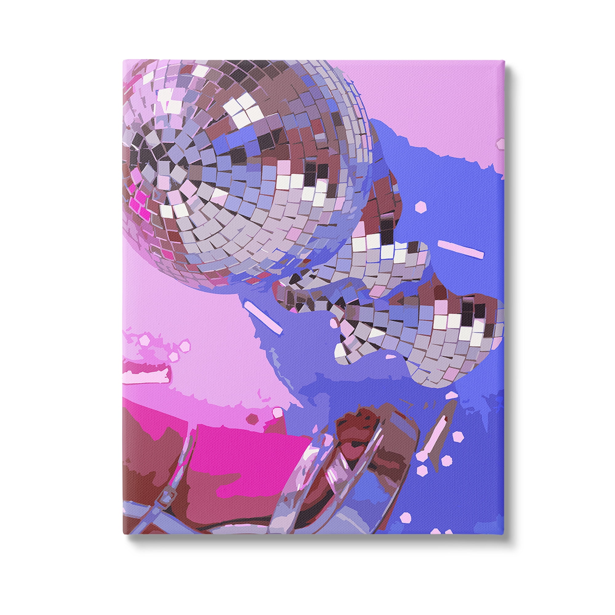 Stupell Industries Abstract Disco & Shoes Abstract Painting Gallery Wrapped Canvas Art Print Wall Art, 16 x 20