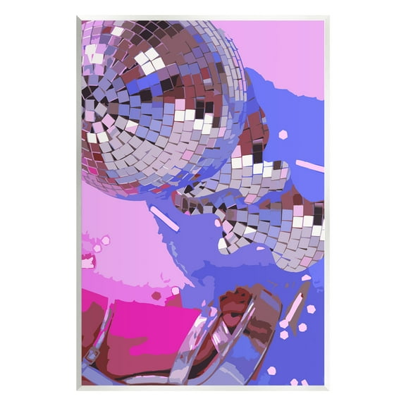 Stupell Industries Abstract Disco & Shoes Abstract Painting Unframed Art Print Wall Art, 10 x 15