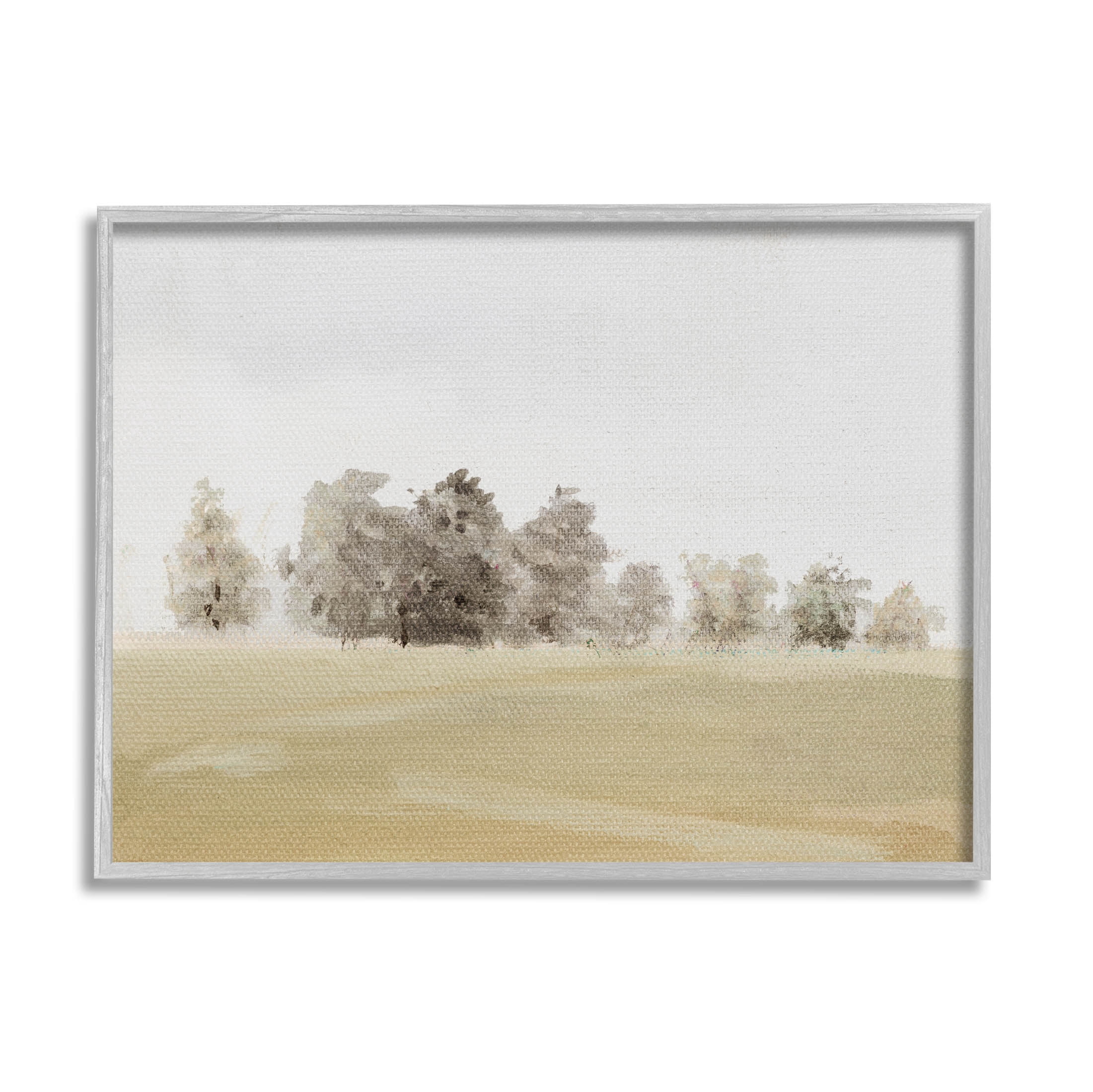 Stupell Industries Abstract Distant Foggy Trees Painting Gray Framed Art Print Wall Art, Design by Lanie Loreth