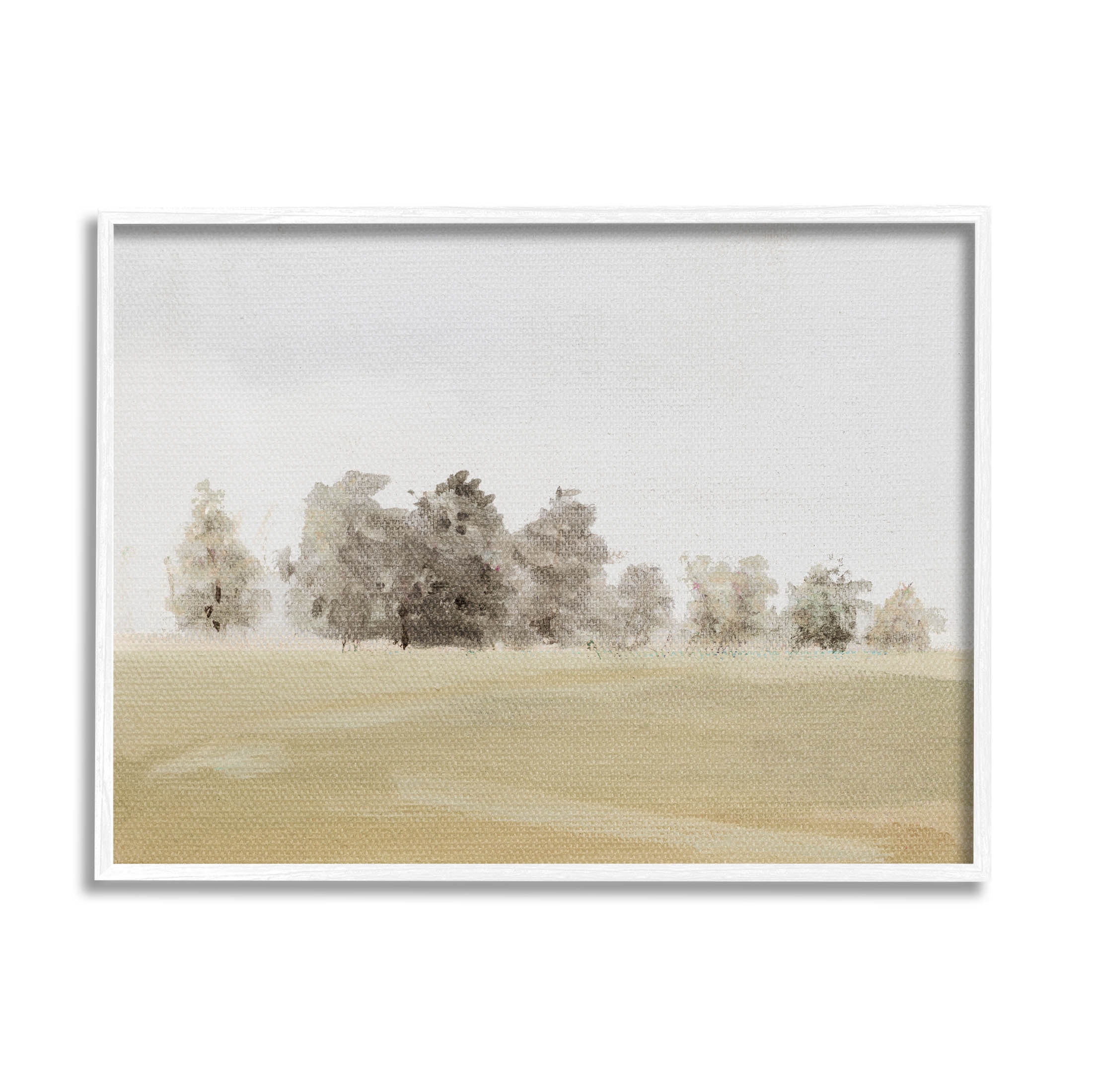 Stupell Industries Abstract Distant Foggy Trees Painting White Framed Art Print Wall Art, Design by Lanie Loreth