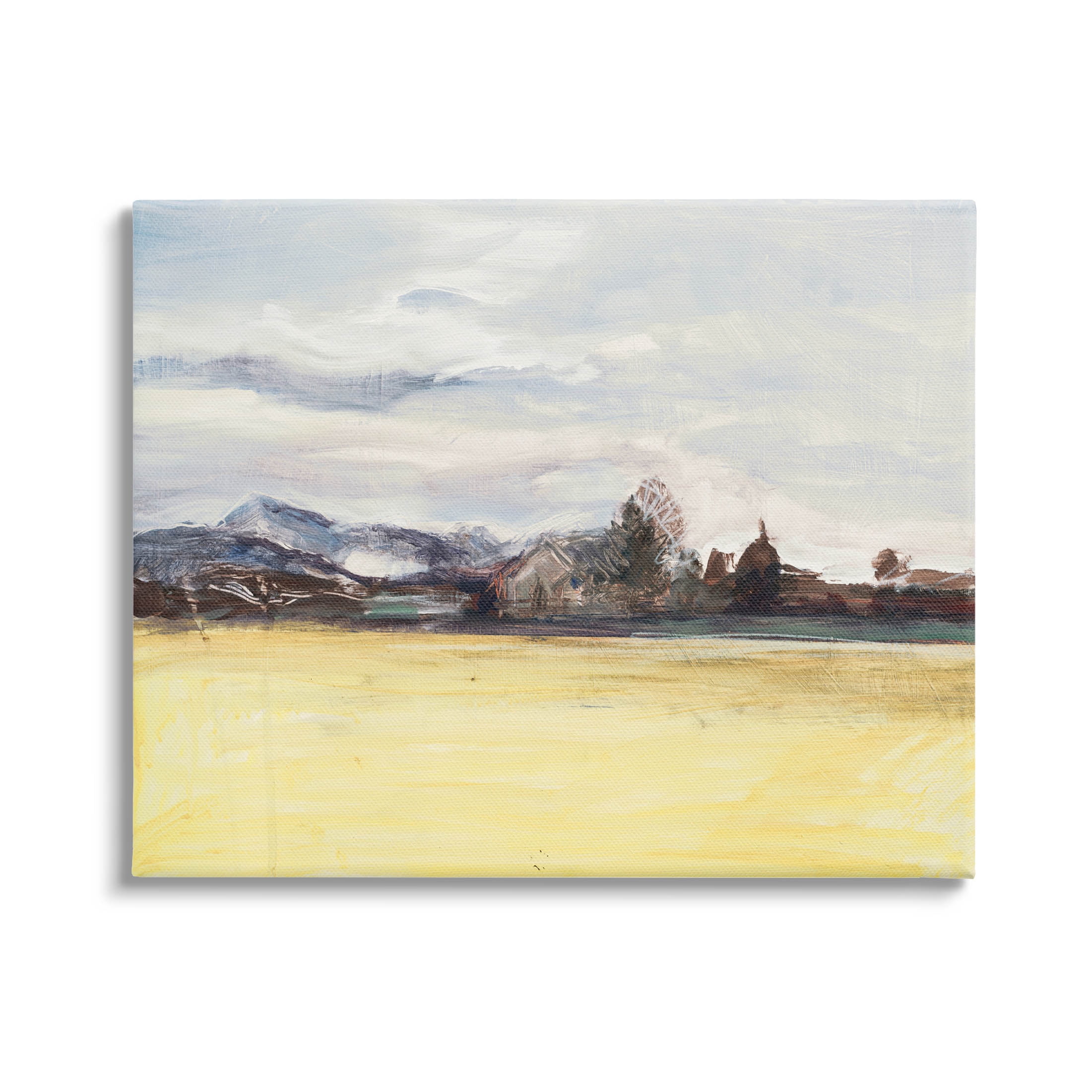 Stupell Industries Abstract Distant House Scenery Painting Gallery Wrapped Canvas Print Wall Art, Design by Stacy Pollard