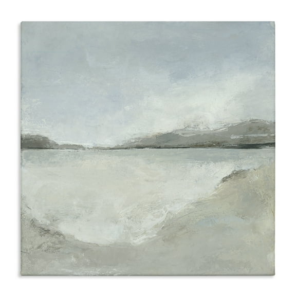 Stupell Industries Abstract Distressed Beach Landscape & Nature Painting Wrapped Canvas Art Print Wall Art, 17 x 17