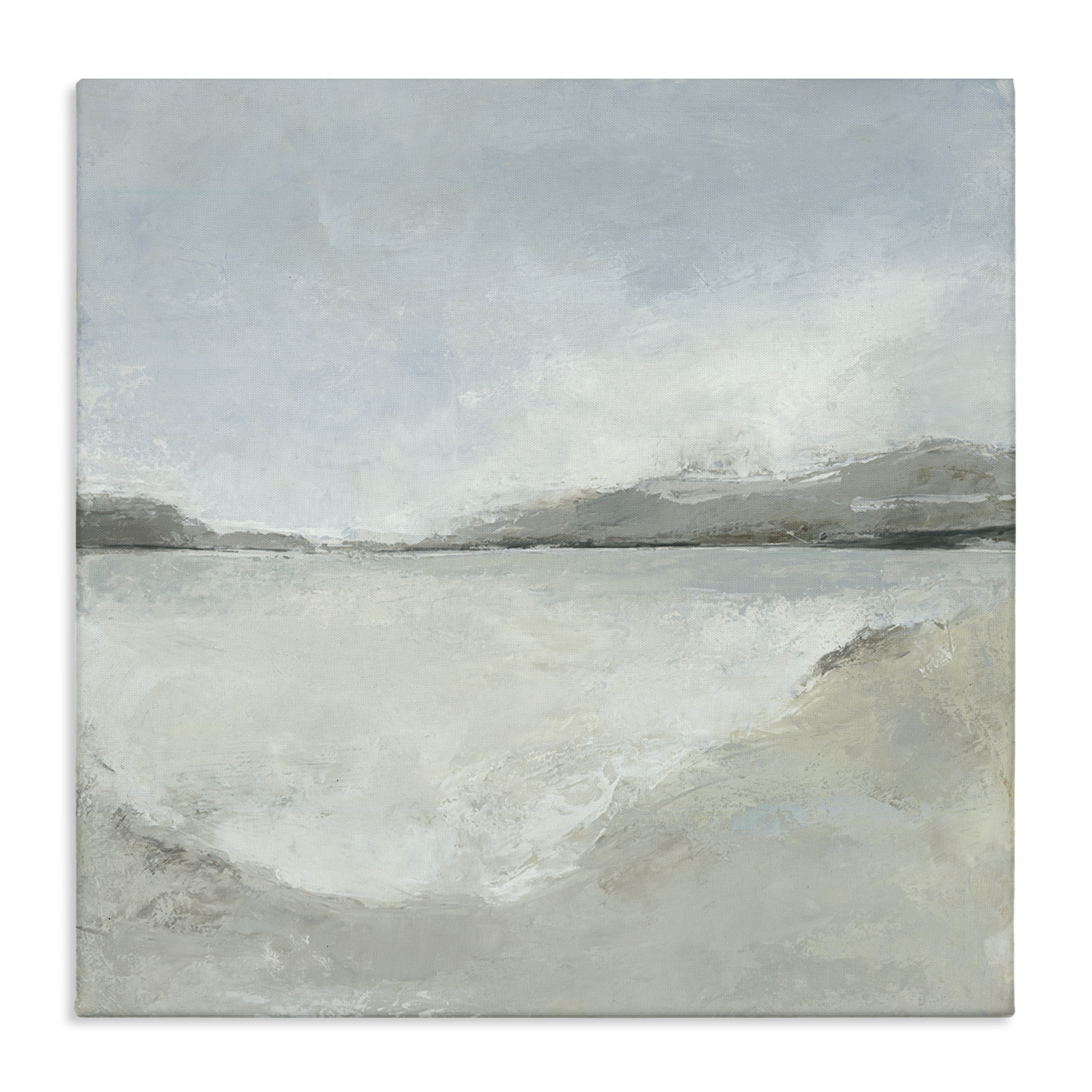 Stupell Industries Abstract Distressed Beach Landscape & Nature Painting Wrapped Canvas Art Print Wall Art, 24 x 24