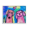 thumbnail image 1 of Stupell Industries Abstract Dog Friends Animals & Insects Painting White Framed Art Print Wall Art, 20 x 16, 1 of 8