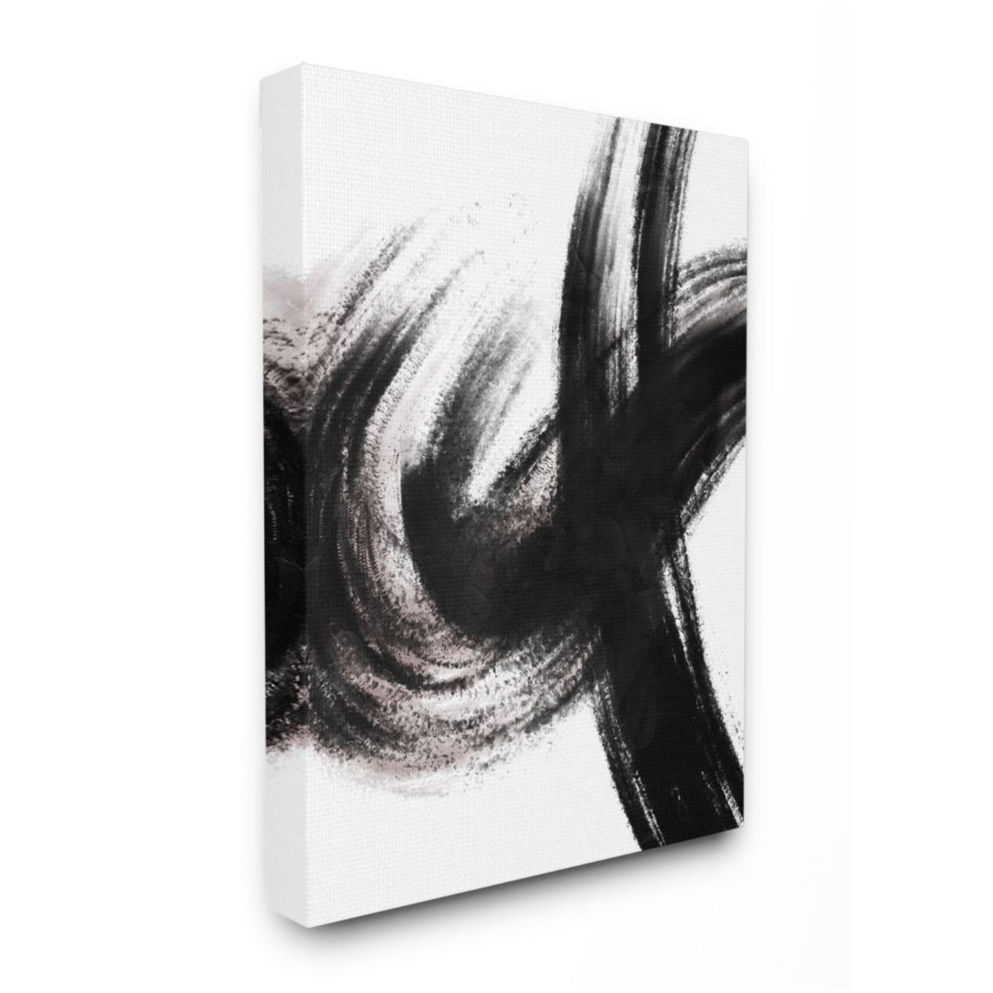 Stupell Industries Abstract Dominant Black Streak Pink Undertone Design by Onrei, 16" x 20"
