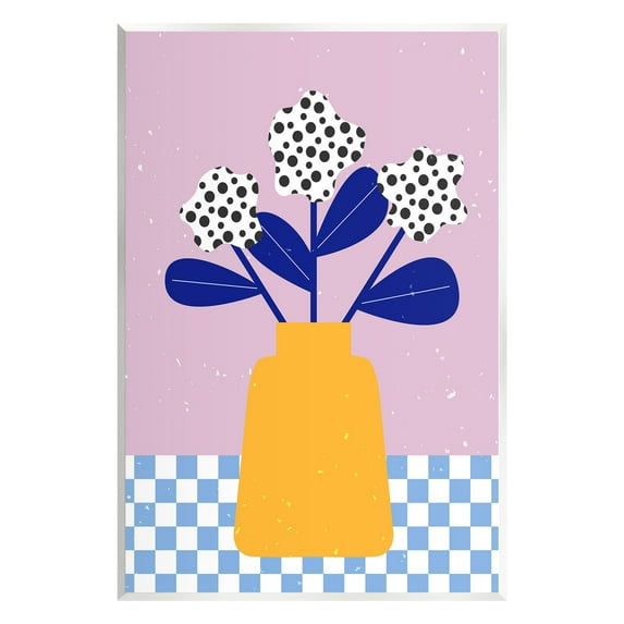 Stupell Industries Abstract Dotted Flowers Botanical & Floral Painting Unframed Art Print Wall Art, 10 x 15