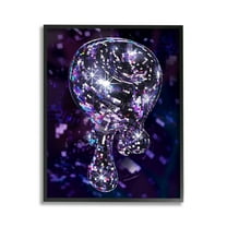 Stupell Industries Abstract Dripping Disco Abstract Painting Black Framed Art Print Wall Art, 11 x 14