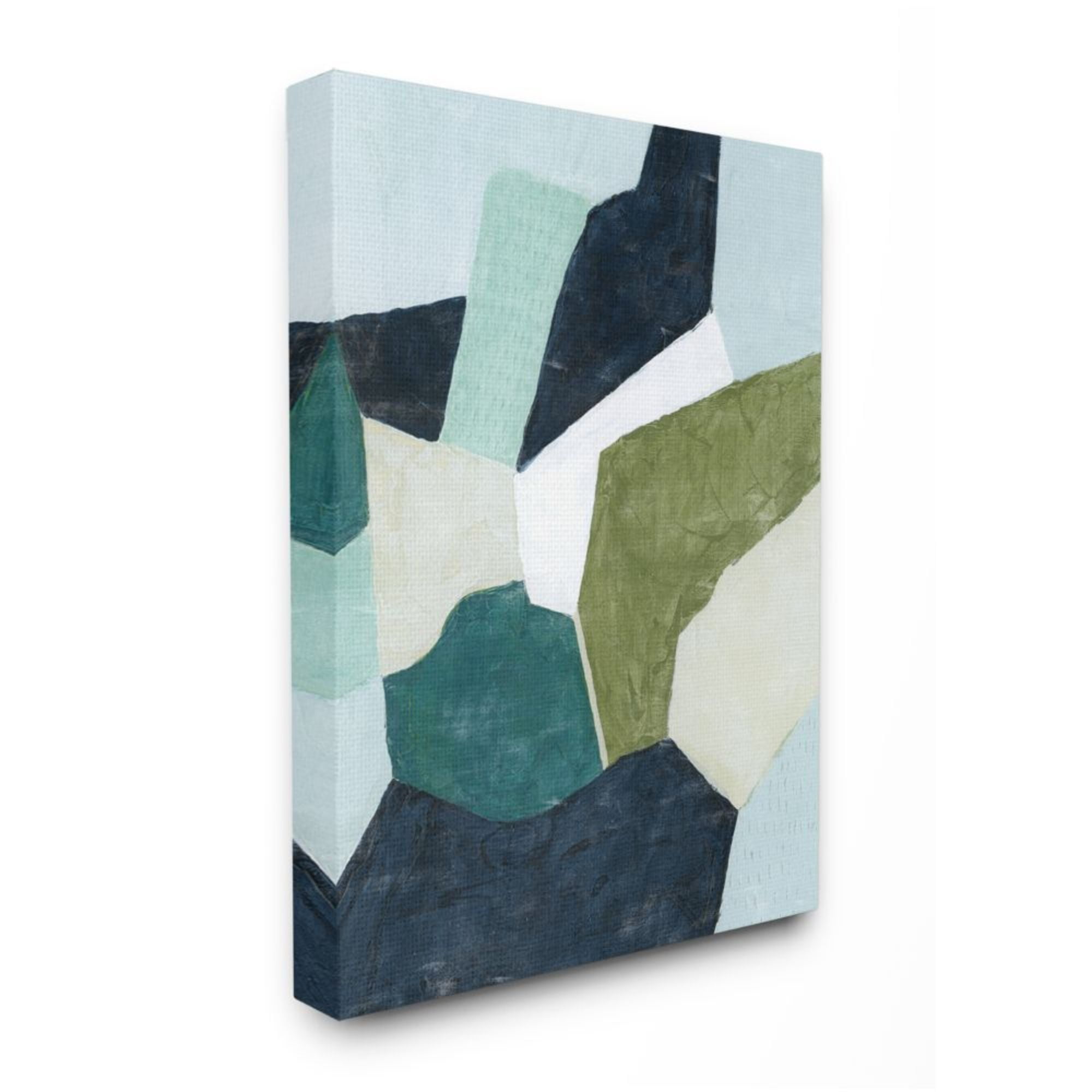 Stupell Industries Abstract Dynamic Infused Shapes Blue Green Beige Design by Grace Popp, 30" x 40"