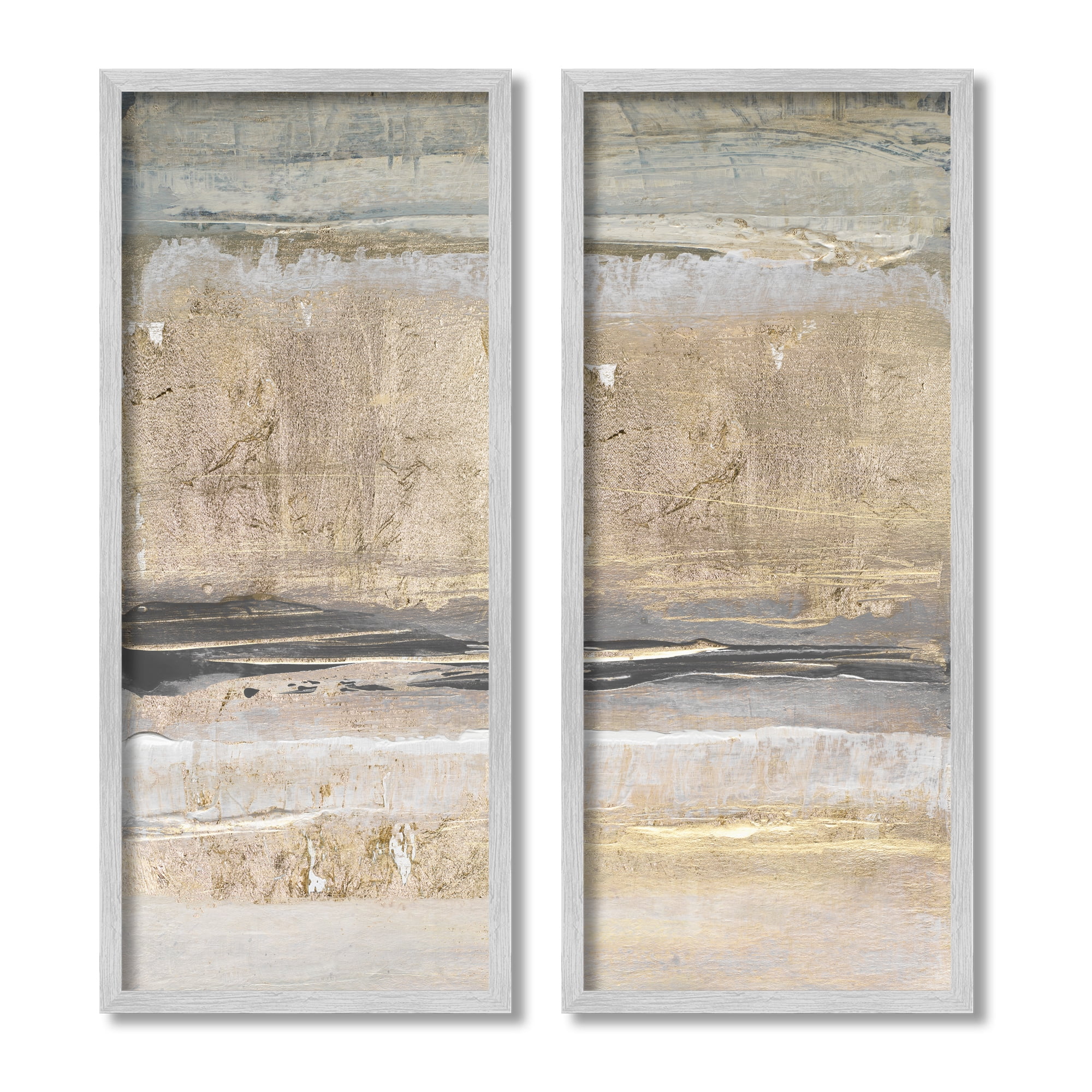 Stupell Industries Abstract Earth Soil Textured Brown Grey Collage,13 x 30, Design by Lanie Loreth