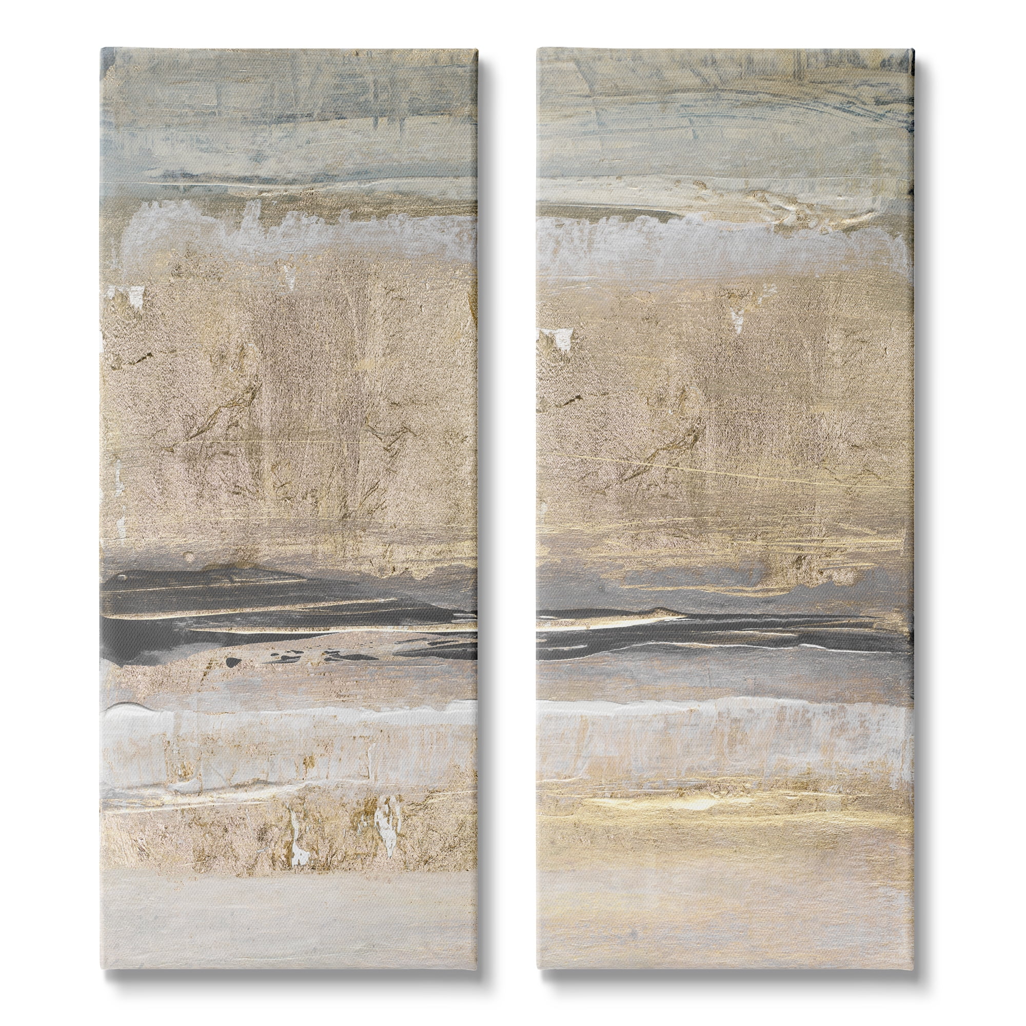 Stupell Industries Abstract Earth Soil Textured Brown Grey Collage,13 x 30, Design by Lanie Loreth