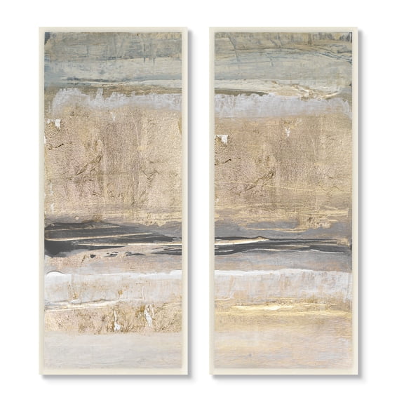 Stupell Industries Abstract Earth Soil Textured Brown Grey Collage,7 x 17, Design by Lanie Loreth