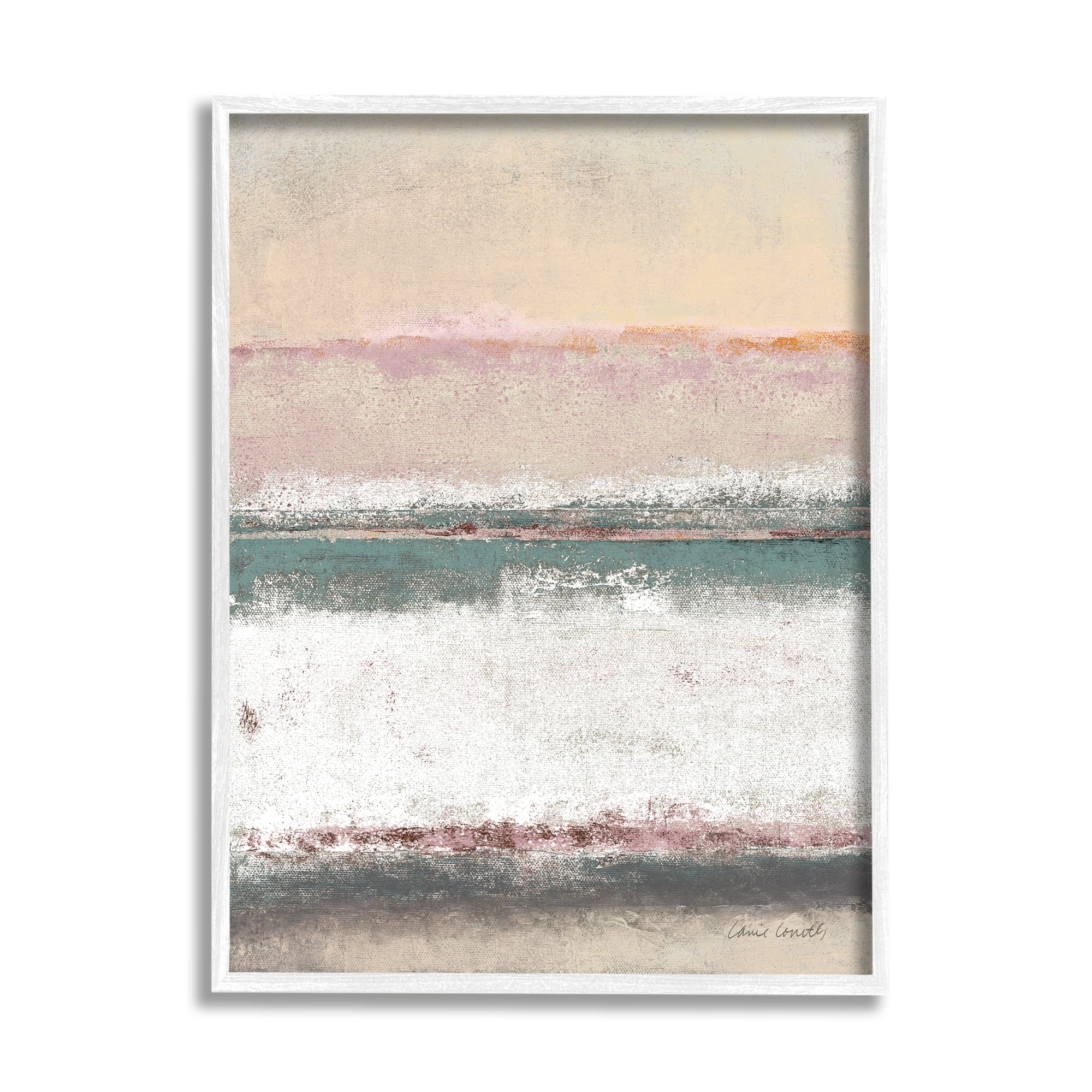 Stupell Industries Abstract Earth Tone Layers Beige White Blue, 24 x 30, Designed by Lanie Loreth