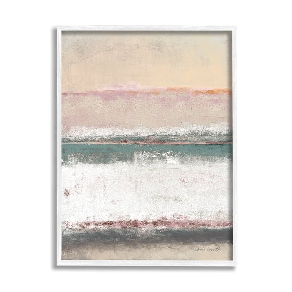 Stupell Industries Abstract Earth Tone Layers Beige White Blue, 24 x 30, Designed by Lanie Loreth