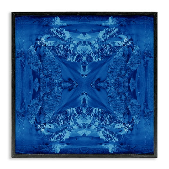 Stupell Industries Abstract Elegant Motif Abstract Painting Black Framed Art Print Wall Art, 12 x 12