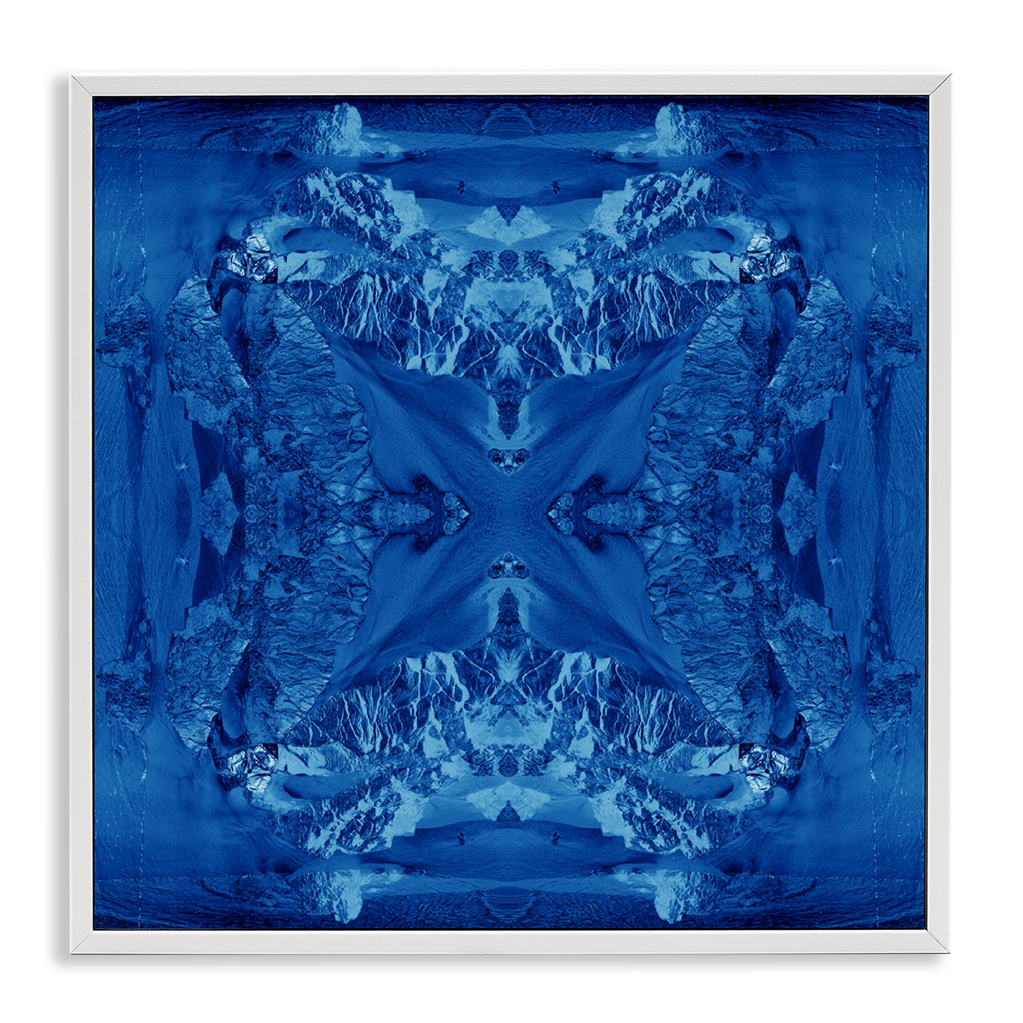 Stupell Industries Abstract Elegant Motif Abstract Painting White Framed Art Print Wall Art, 24 x 24