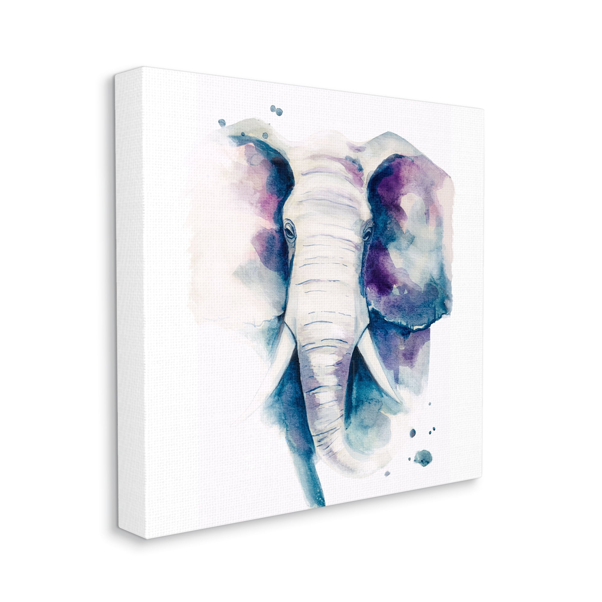 Stupell Industries Abstract Elephant Watercolor Portrait Safari Animal Canvas Wall Art, 30 x 30, Design by Esté Hupp