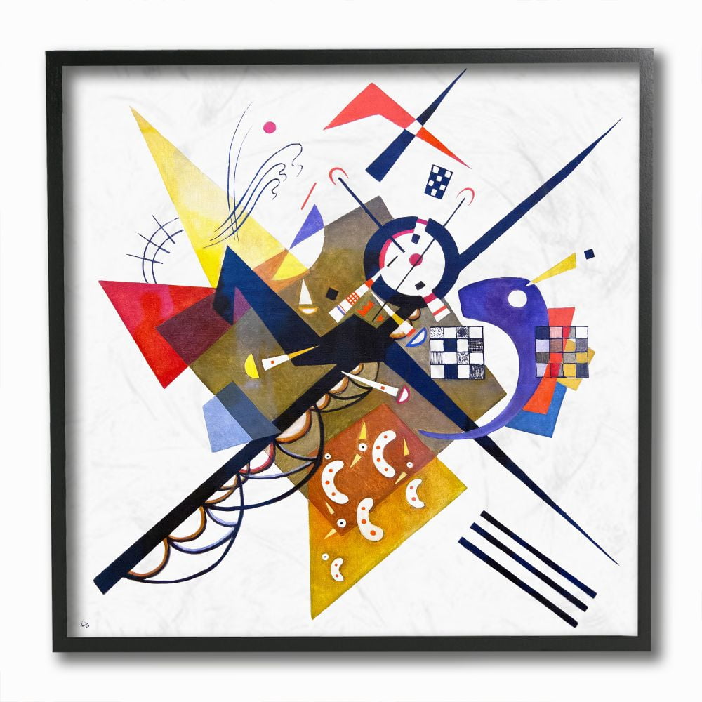 Stupell Industries Abstract Explosion Colorful Painting Black Framed Wall Art, 12 x 12, byWassily Kandinsky