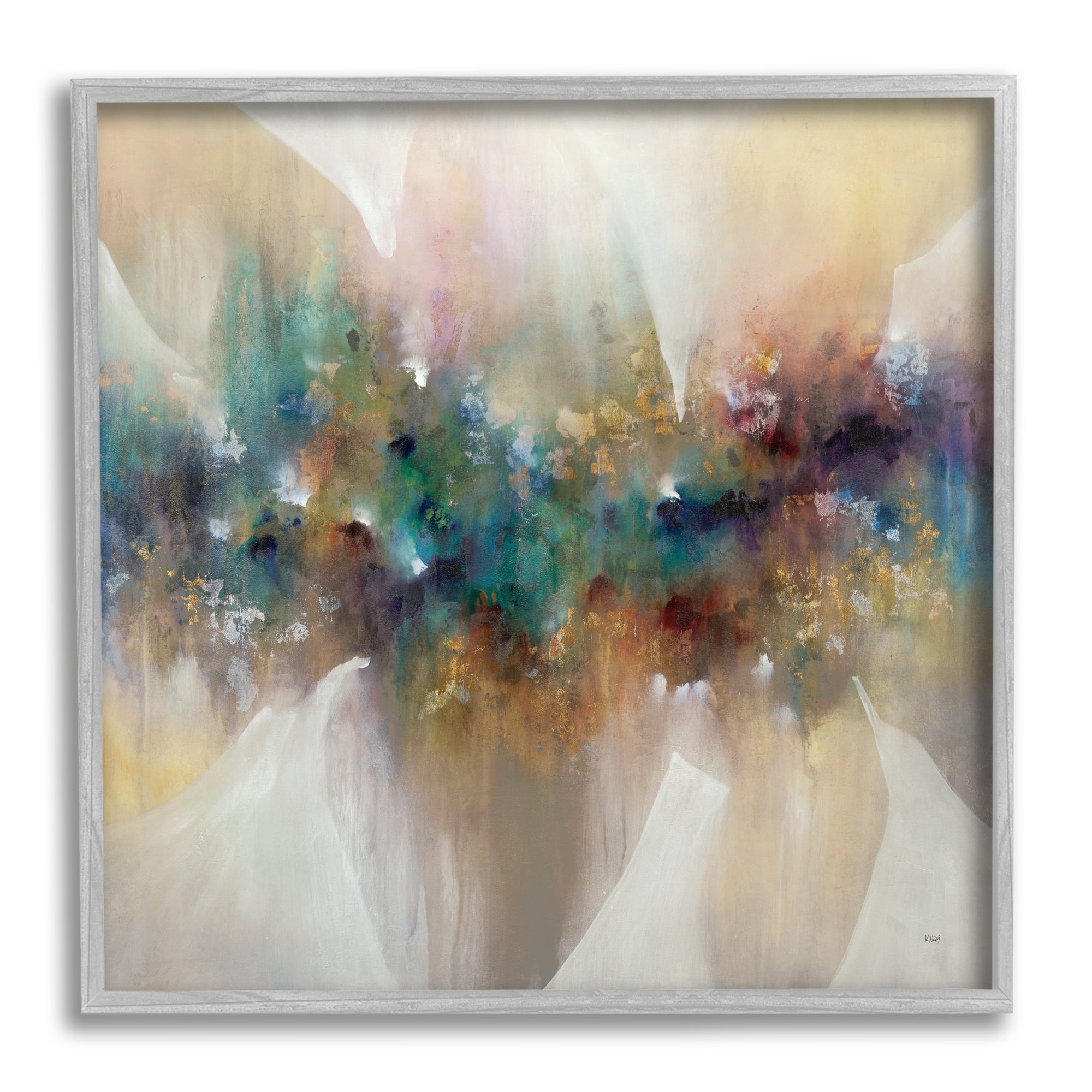 Stupell Industries Abstract Expressive Painting Modern Blue Green Purple Tones, 12 x 12, Design by K. Nari