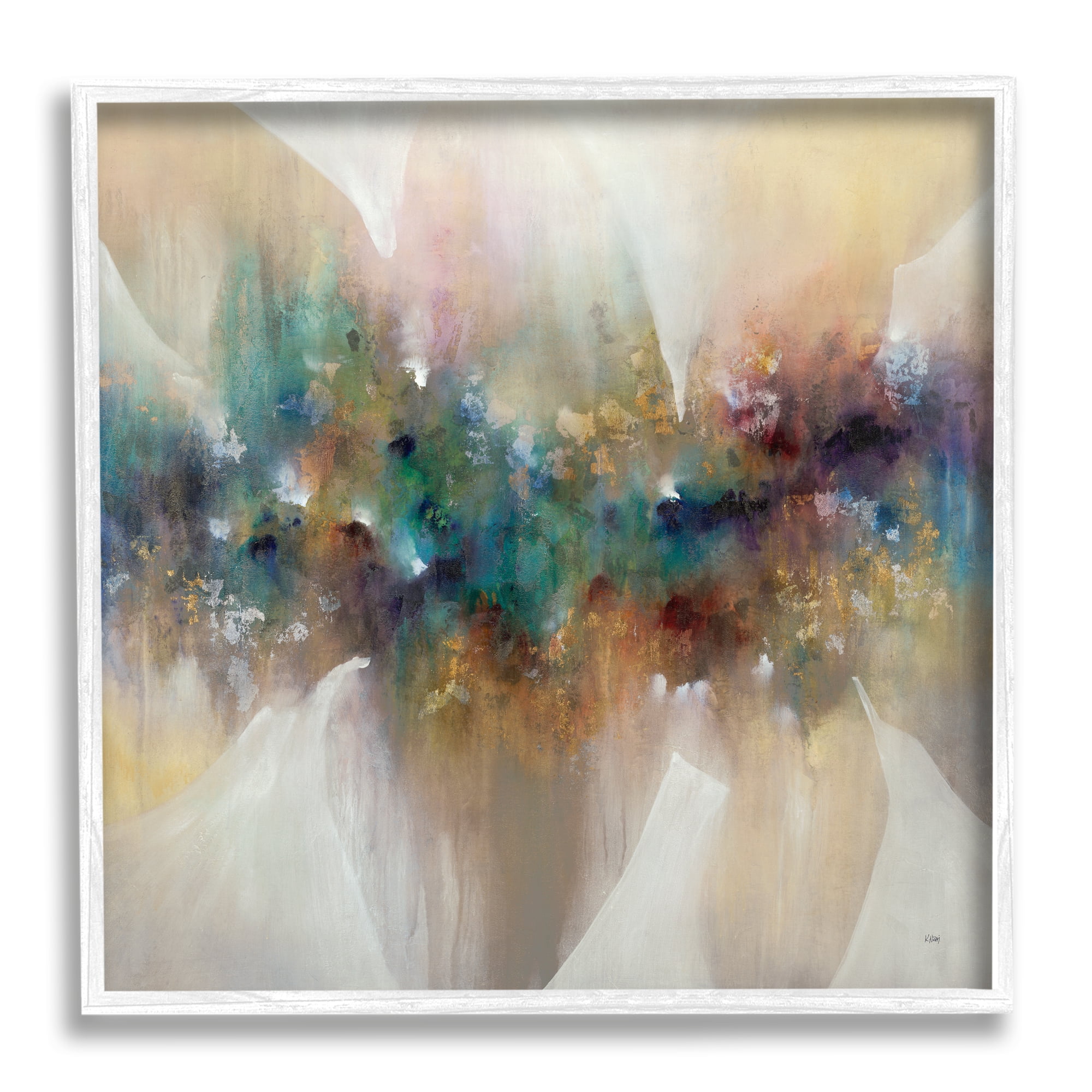 Stupell Industries Abstract Expressive Painting Modern Blue Green Purple Tones, 12 x 12, Design by K. Nari
