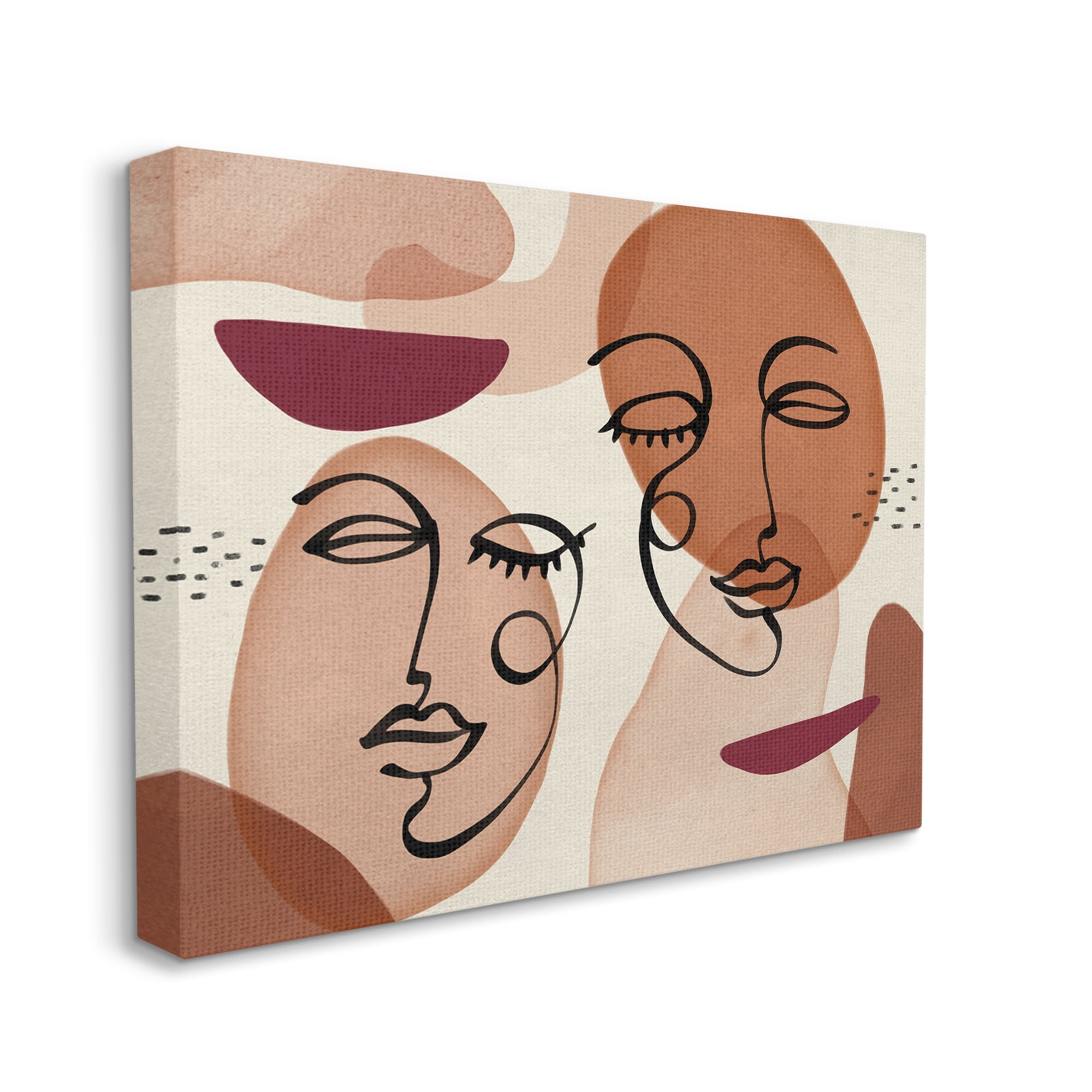 Stupell Industries Abstract Facial Features Warm Circular Shapes Canvas Wall Art by Ziwei Li