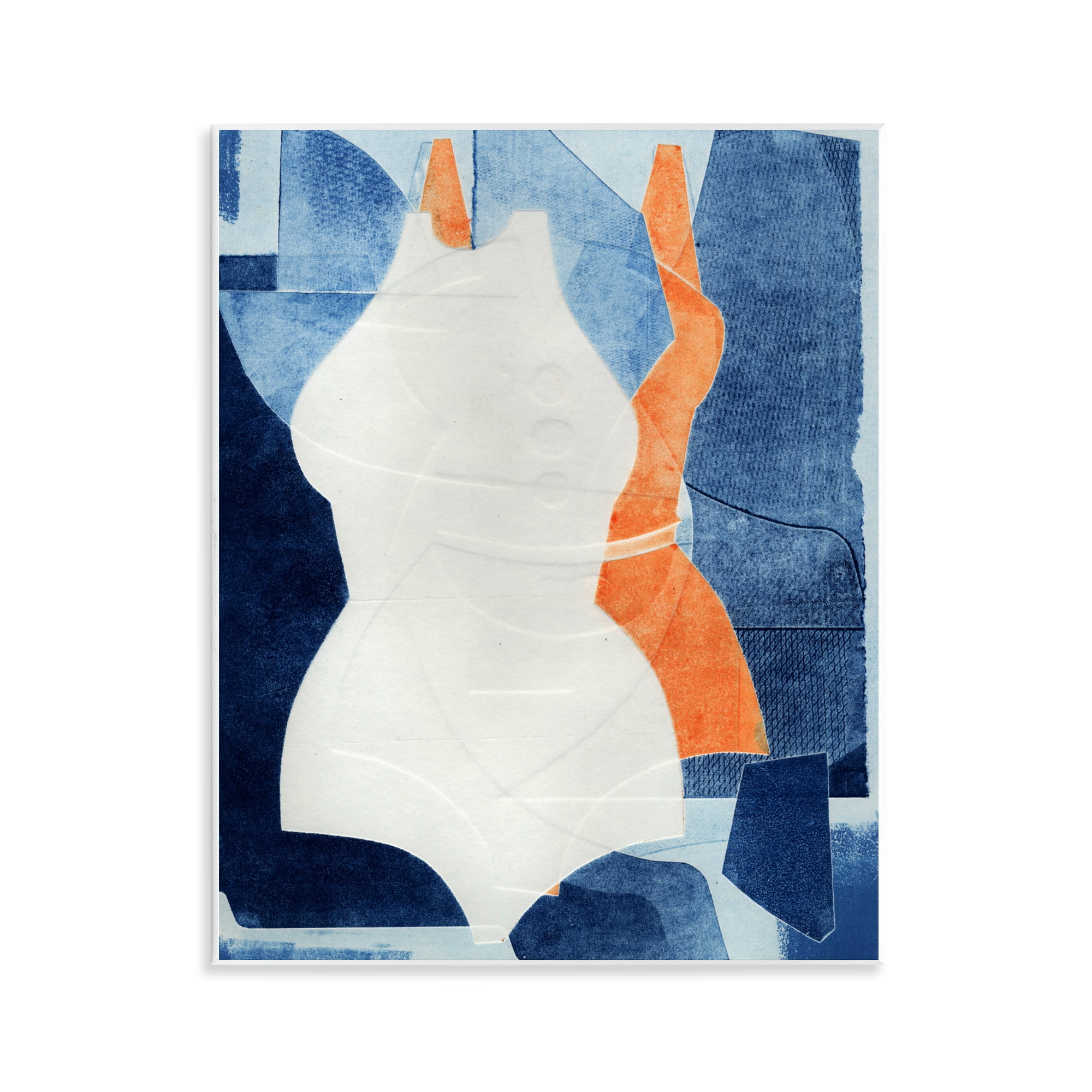 Stupell Industries Abstract Fashion Shapes Blue Wall Plaque Art, design by Stacy Milrany