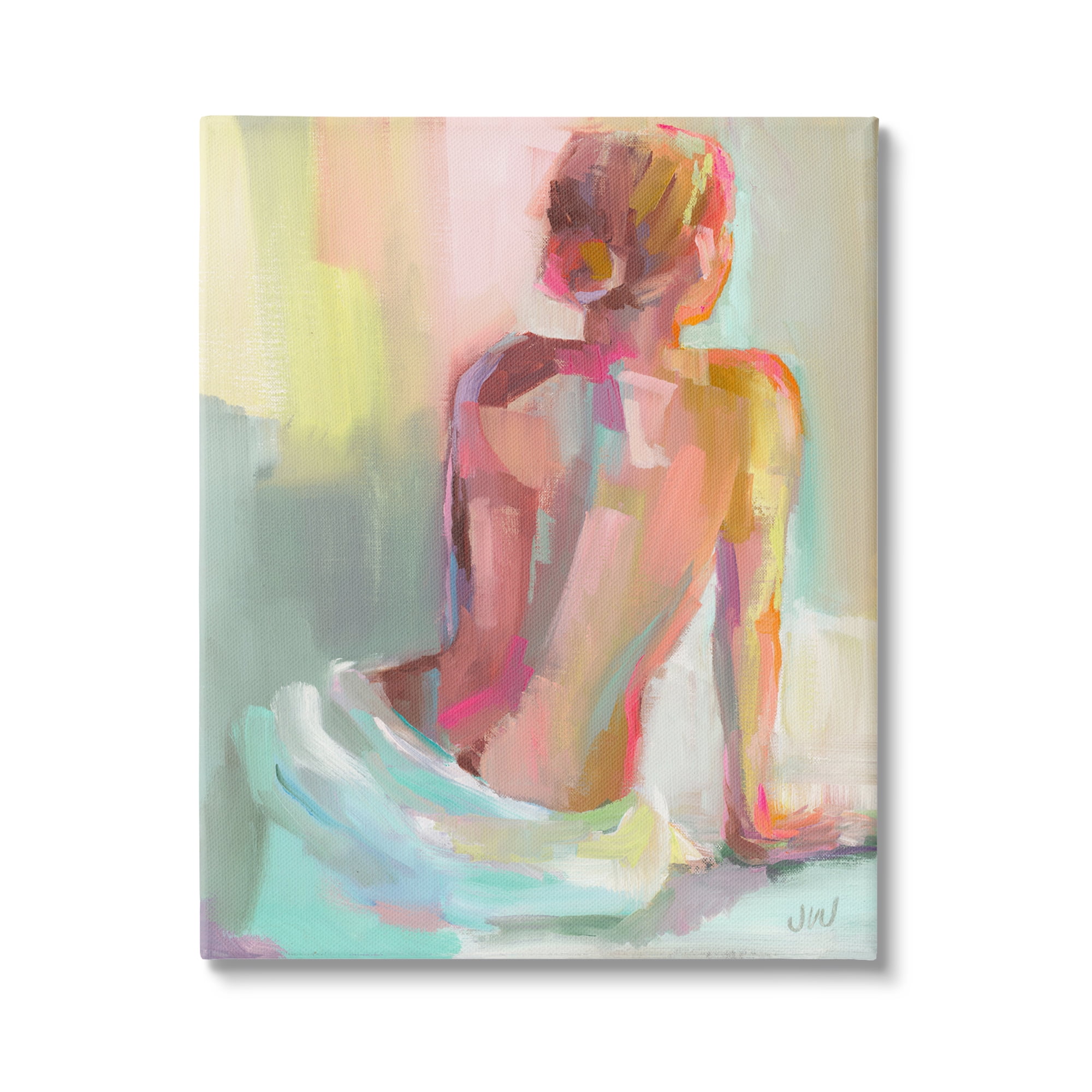 Stupell Industries Abstract Female Figure Study Abstract Painting Gallery Wrapped Canvas Art Print Wall Art, 16 x 20