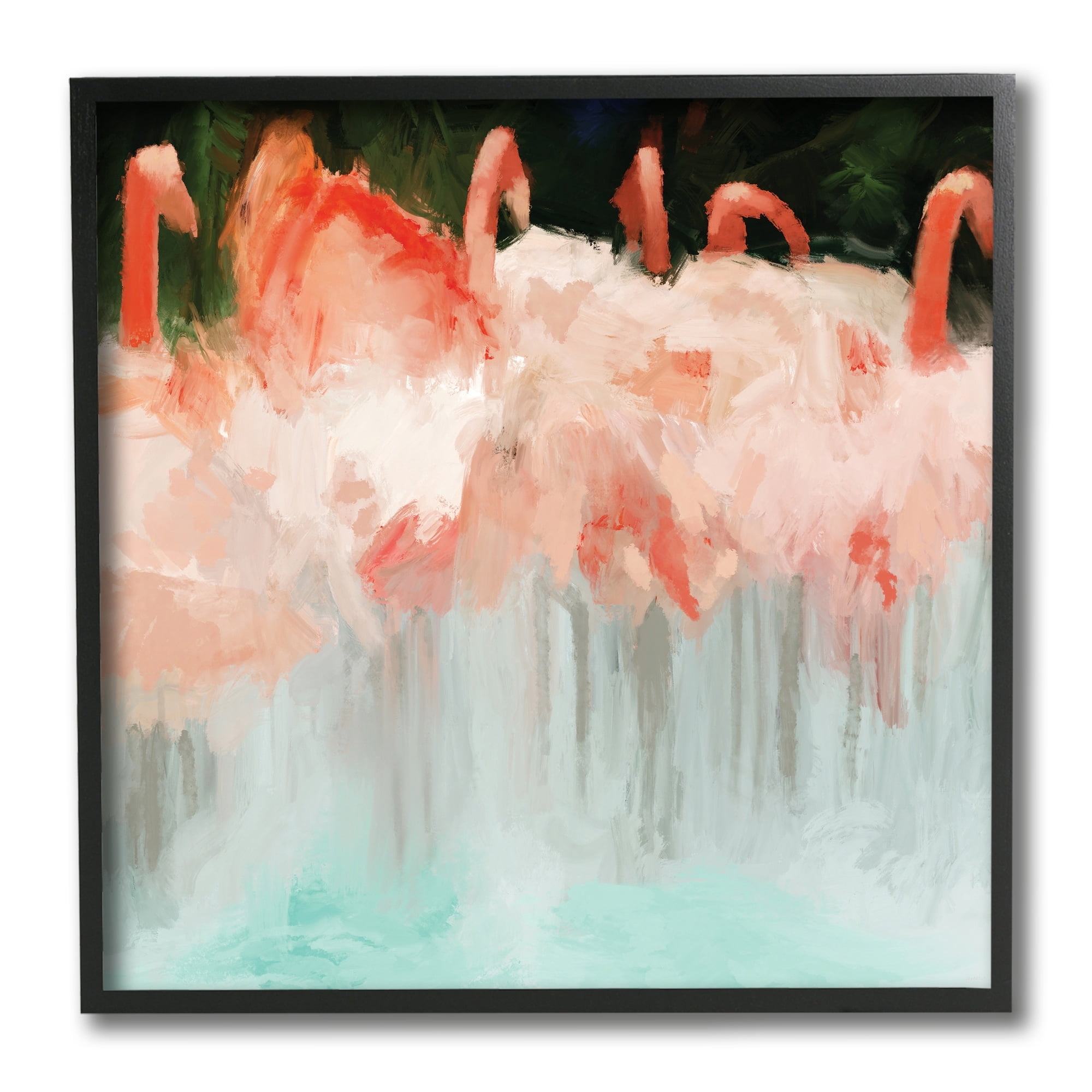 Stupell Industries Abstract Flamingo Group Contemporary Pink Birds,12 x 12,Designed by Dan Meneely