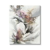 Stupell Industries Abstract Floral Blossoms White Petals Nature Design Painting Gallery Wrapped Canvas Print Wall Art, Design by K. Nari