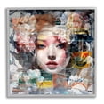 thumbnail image 1 of Stupell Industries Abstract Floral Girl Collage Abstract Painting Gray Framed Art Print Wall Art, 12 x 12, 1 of 9