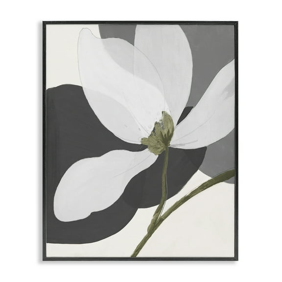 Stupell Industries Abstract Floral Shape Botanical & Floral Painting Black Framed Art Print Wall Art, 11 x 14