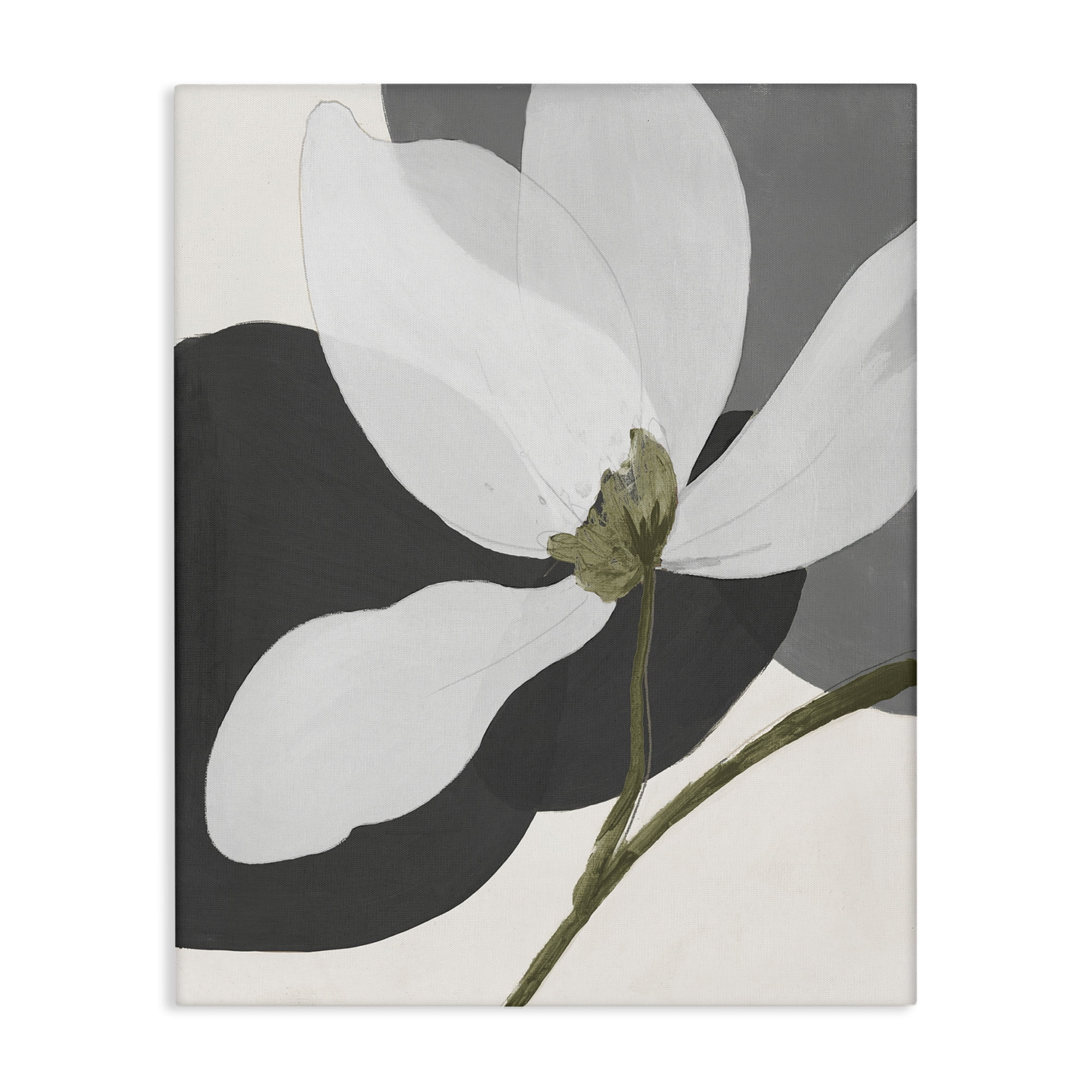 Stupell Industries Abstract Floral Shape Botanical & Floral Painting Gallery Wrapped Canvas Art Print Wall Art, 24 x 30